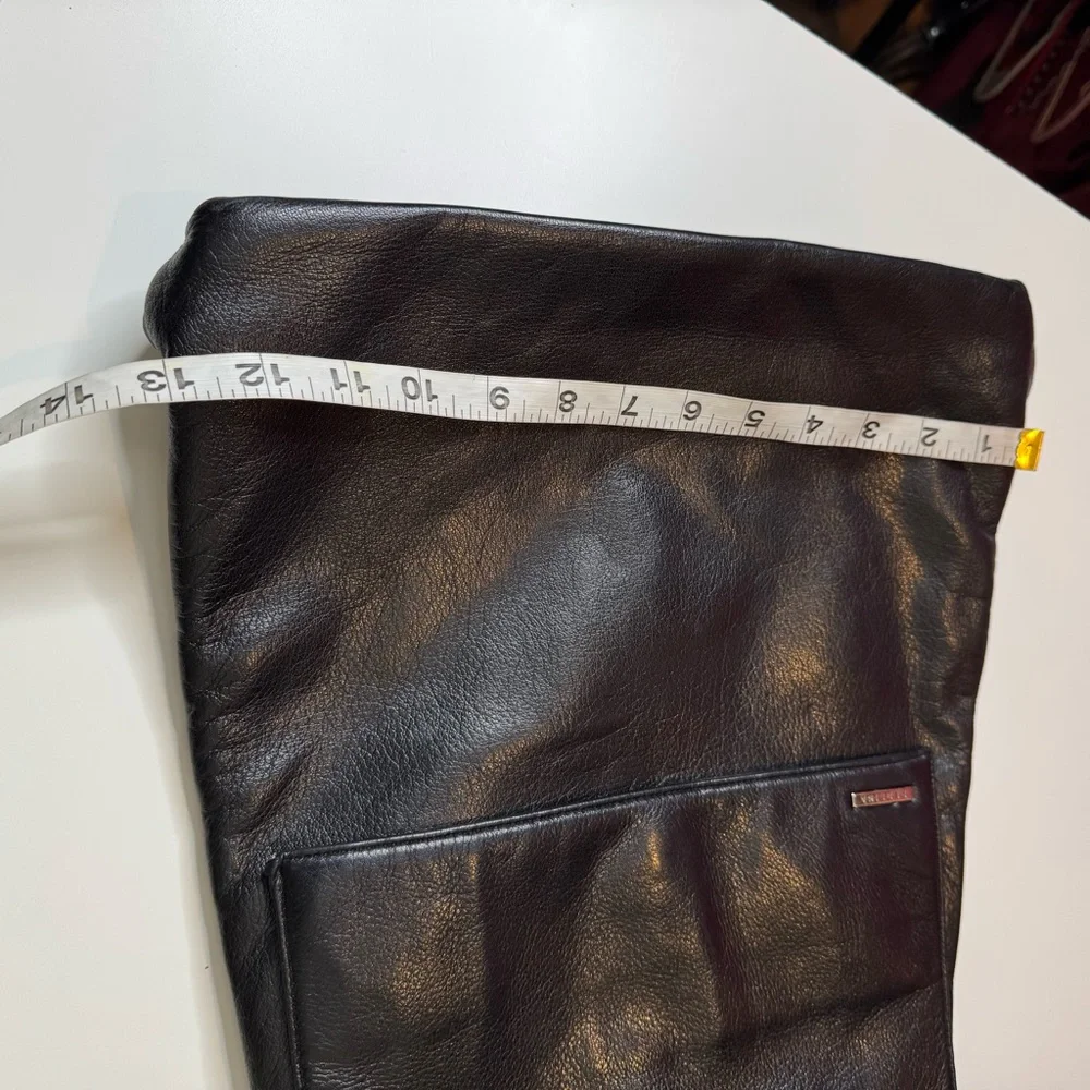 Perlina New York Black Leather Shoulder Bag